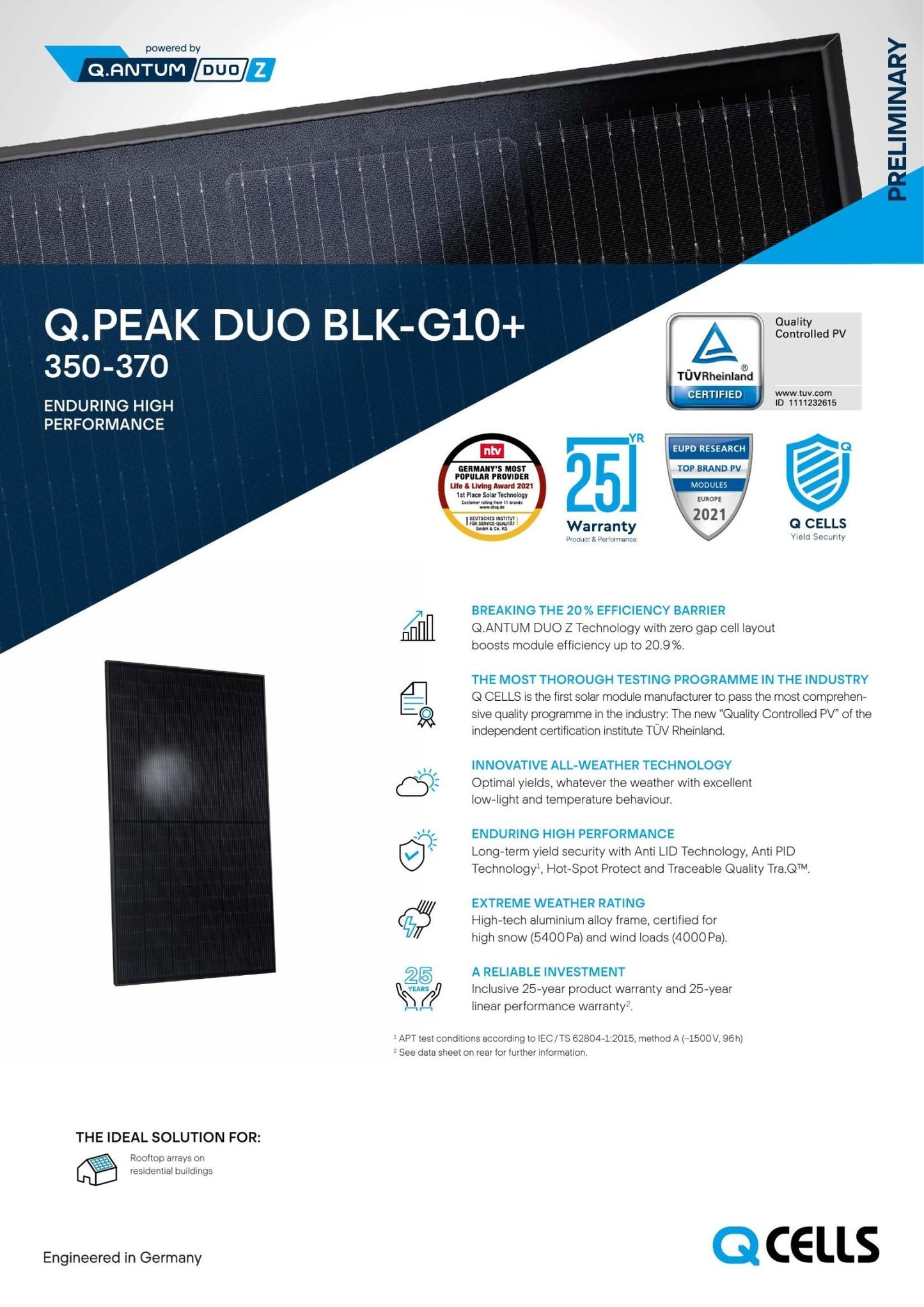 32 - Pack 365W Q CELLS Tier 1 Panels - 11.68kW Pallet (Q.PEAK DUO BLK - G10+ 365) - Wholesale Pallet Deal pallet Clear Energy Partners