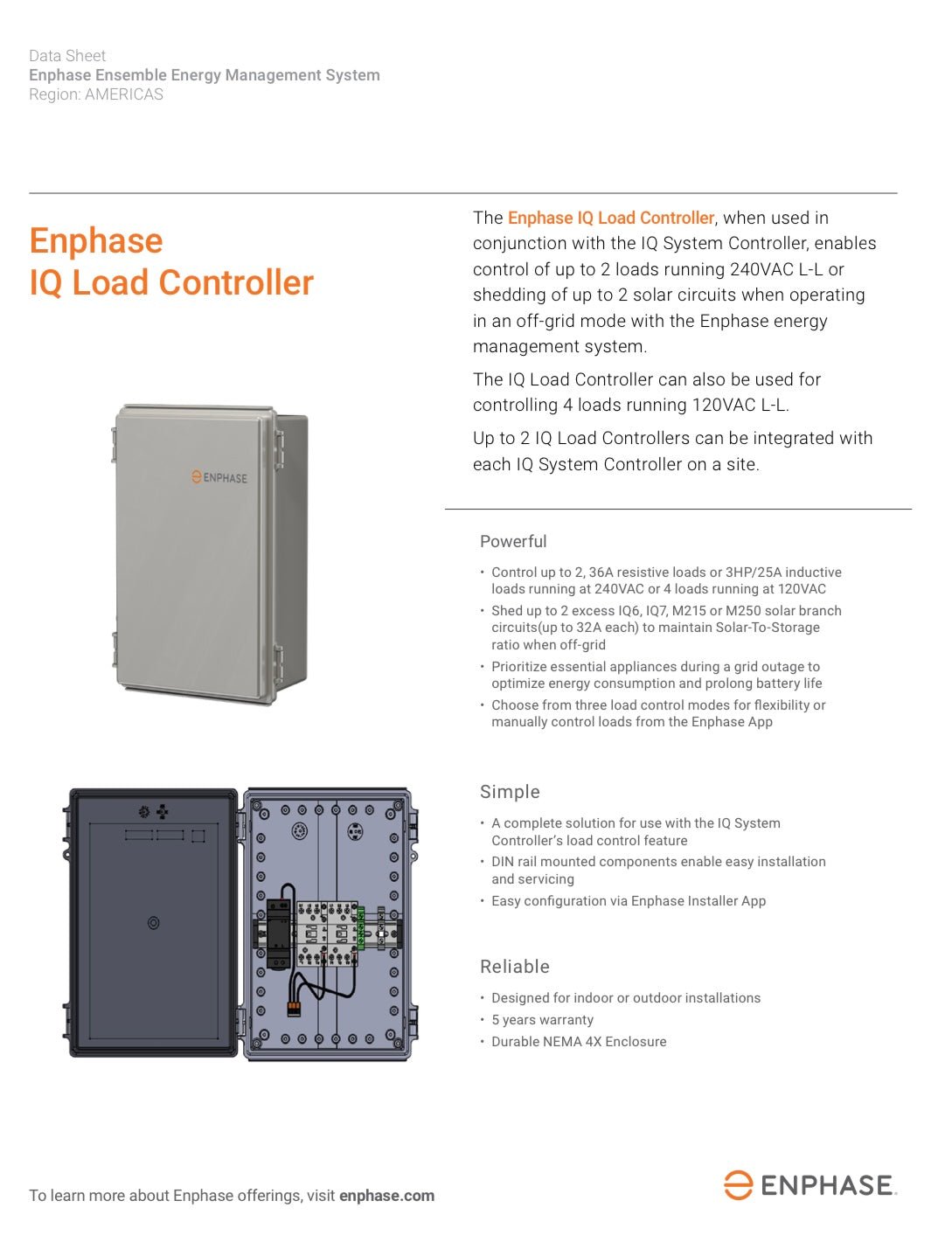 #keyword# - Enphase IQ Load Controller EP-NA-LK02-040 - #picturestatus# - Clear Energy Partners