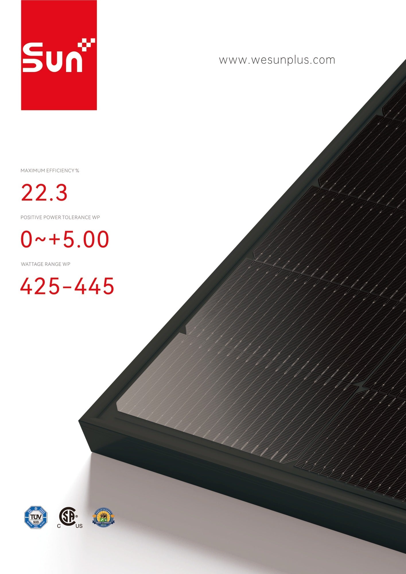 36 - Pack 445W Sunplus N - Type Monofacial Tier 1 Panels - 16.02kW Pallet (SR4 - 54HTB - 445M) - Wholesale Pallet Deal