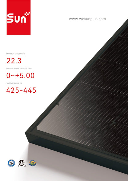 36 - Pack 445W Sunplus N - Type Monofacial Tier 1 Panels - 16.02kW Pallet (SR4 - 54HTB - 445M) - Wholesale Pallet Deal