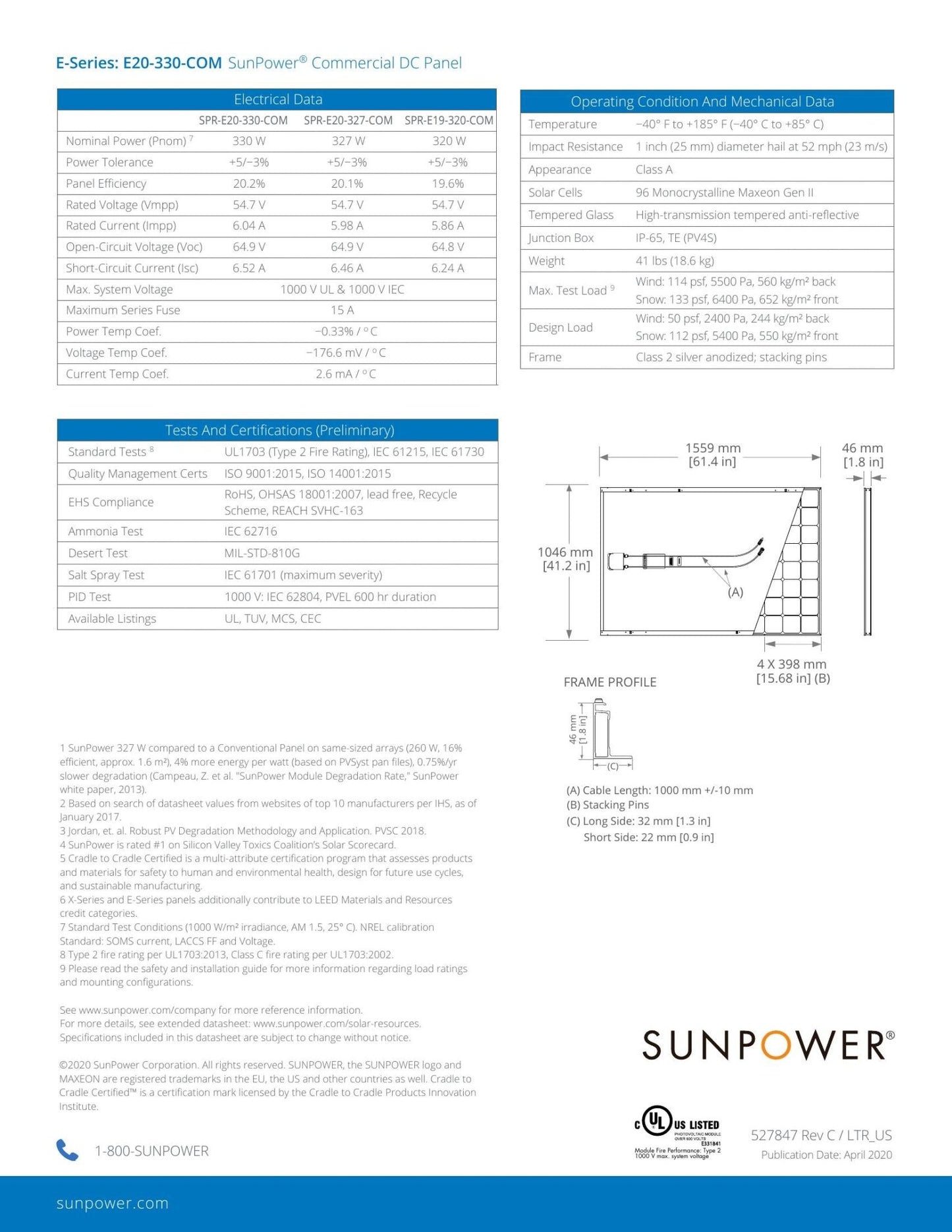40 - Pack 330W SunPower Maxeon Tier 1 Panels - 13.2kW Pallet (SPR - E20 - 330 - COM) - Wholesale Pallet Deal pallet Clear Energy Partners