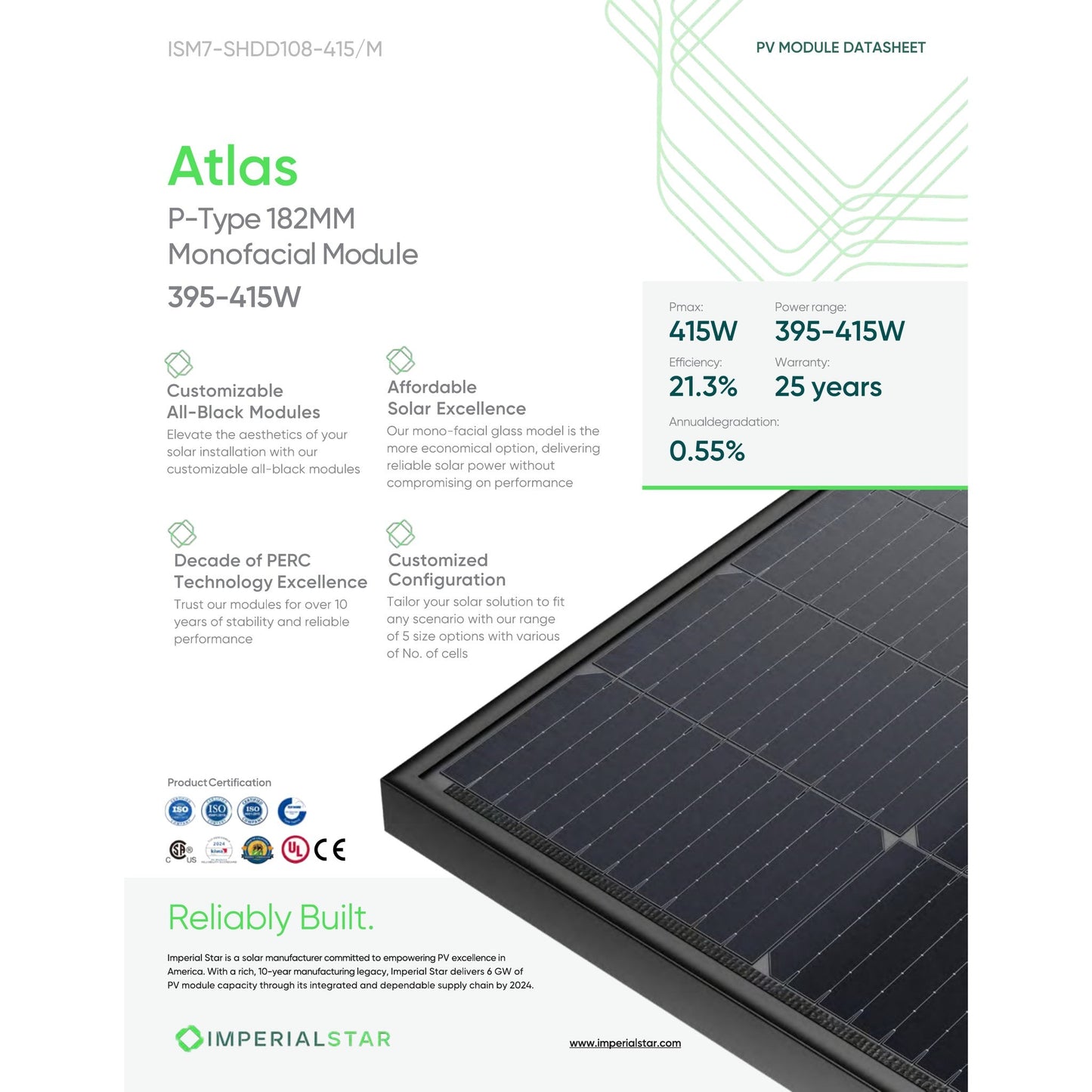 400W Imperial Star Tier 1 Panels (ISM7 - SHDD108 - 400/M) Wholesale Truckload Deal Truck Clear Energy Partners