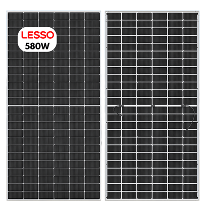 580W Lesso N - Type TopCon Bifacial Solar Panels (580C(HBD)72(182)) Wholesale Truckload