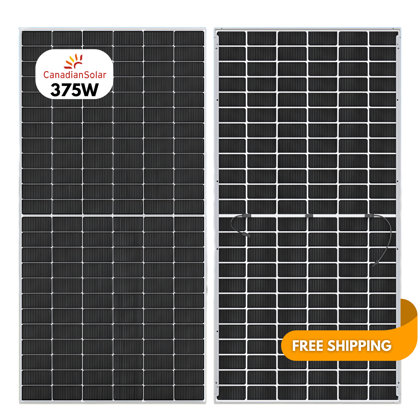 35-Pack 375W Canadian Tier 1 Bifacial Solar Panels - 13.12kW Pallet (CS3U-375PB-AG) - Wholesale Pallet Deal