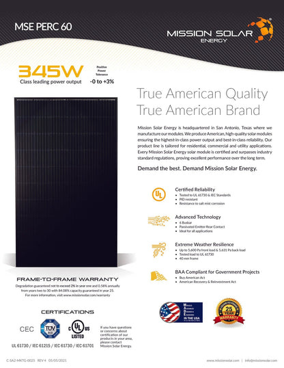 #keyword# - pallet - 345W Mission Solar Panel Pallet of 26 - #picturestatus# - Clear Energy Partners
