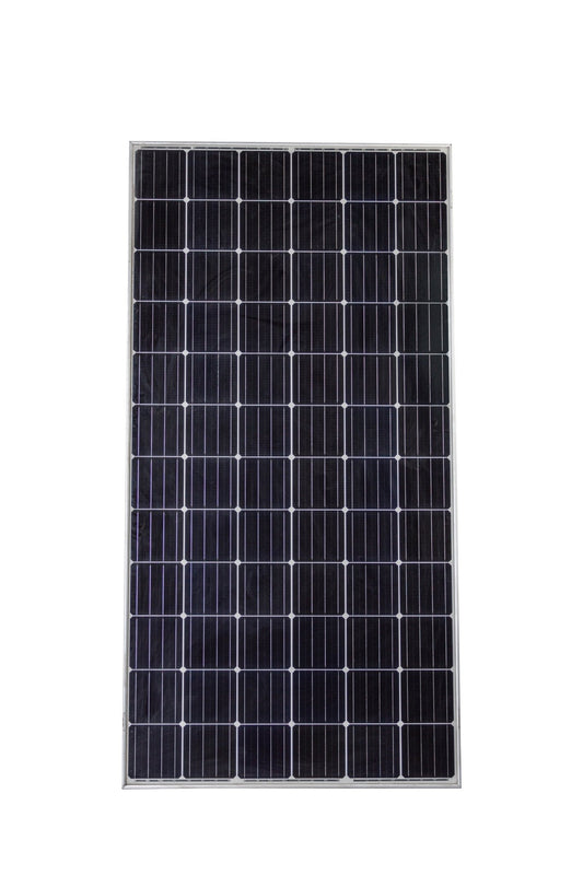 refurbished solar panel module - 365 watt Hyundai Pallet of Used Solar Panels (27 pcs) - front of panel - Clear Energy